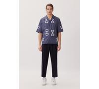 Businesshemd STUDIO SEIDENSTICKER "Studio", Herren, Gr. M39-40, normale Ärmellängen, grau, 100% Baumwolle, bedruckt, regular fit, gerader Abschluss, Hemden, Regular 1/2 Reverskragen Druck (47151019-M)