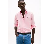Businesshemd TOMMY HILFIGER "FLEX POPLIN SOLID", Herren, Gr. L, N-Gr, rosa (classic pink), Popeline, Obermaterial: 100% Baumwolle, unifarben, regular fit hüftlang, Ärmel mit Ärmelschlitz 1-Knopf-Mansc