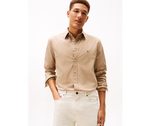 Businesshemd TOMMY HILFIGER "FLEX POPLIN SOLID", Herren, Gr. XXL, N-Gr, coastal taupe, Popeline, Obermaterial: 100% Baumwolle, regular fit hüftlang, Ärmel mit Ärmelschlitz 1-Knopf-Manschette, Hemden,