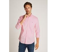 Businesshemd TOMMY HILFIGER "FLEX POPLIN SOLID Regular Fit SHIRT mit Button-down und Rückenfalte", Herren, Gr. XXL, N-Gr, rosa (classic pink), Popeline, Obermaterial: 100% Baumwolle, unifarben, regula