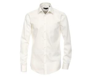 Businesshemd VENTI "VENTI Businesshemd extra langer Arm 69cm uni", Herren, Gr. 39, Normalgrößen, beige (champagner), 100% Baumwolle, unifarben, schmal, Hemden (15330313-39) champagner