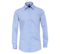 Casa Moda Venti Herren Popeline Hemd unifarben extra Langer Arm 69cm B... 44 blau