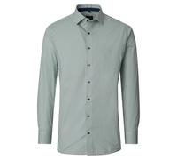 Businesshemd VENTI "VENTI Businesshemd extra langer Arm 72cm Print", Herren, Gr. 40, Normalgrößen, grün, 100% Baumwolle, bedruckt, comfort fit, Hemden (36227826-40) grün