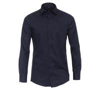 Businesshemd VENTI "VENTI Businesshemd extra langer Arm 72cm uni", Herren, Gr. 42, Normalgrößen, blau (dunkelblau), 100% Baumwolle, unifarben, schmal, Hemden (16212750-42) dunkelblau