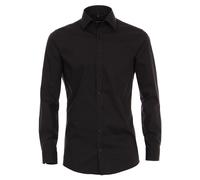 Venti Businesshemd Body Fit Extra langer Arm 72 cm Herren Schwarz Größe 44