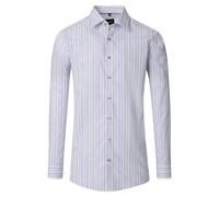Businesshemd VENTI "VENTI Businesshemd gestreift", Herren, Gr. 42, Normalgrößen, grau (hellgrau), 100% Baumwolle, gestreift, schmal, Hemden (83178653-42) hellgrau