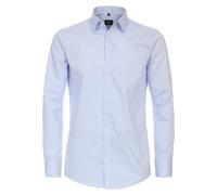 Businesshemd VENTI "VENTI Businesshemd gestreift", Herren, Gr. 44, Normalgrößen, blau (hellblau), 100% Baumwolle, gestreift, schmal, Hemden (51428110-44) hellblau