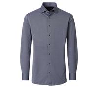 Businesshemd VENTI "VENTI Businesshemd Jerseyflex uni", Herren, Gr. 41, Normalgrößen, blau, 55% Baumwolle, 45% Polyester, unifarben, comfort fit, Hemden (41379963-41) blau