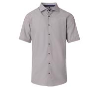 Businesshemd VENTI "VENTI Businesshemd Kurzarm Print", Herren, Gr. 39, Normalgrößen, beige, 100% Baumwolle, bedruckt, schmal, Hemden (26186634-39) beige