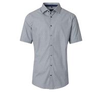 Businesshemd VENTI "VENTI Businesshemd Kurzarm Print", Herren, Gr. 39, Normalgrößen, grün, 100% Baumwolle, bedruckt, schmal, Hemden (11259219-39) grün