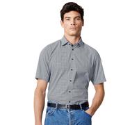 Venti Businesshemd Modern Fit Kurzarm bedruckt Blau 100% Baumwolle