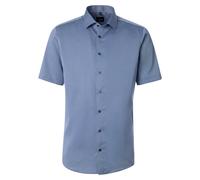 Businesshemd VENTI "VENTI Businesshemd Kurzarm uni", Herren, Gr. 36, Normalgrößen, blau, 100% Baumwolle, unifarben, schmal, Hemden (57811513-36) blau
