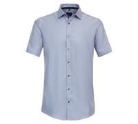 Businesshemd VENTI "VENTI Businesshemd Kurzarm uni", Herren, Gr. 38, Normalgrößen, blau (mittelblau), 100% Baumwolle, unifarben, schmal, Hemden (94970311-38) mittelblau