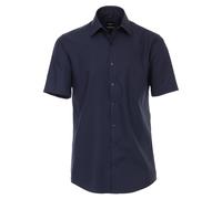 Businesshemd VENTI "VENTI Businesshemd Kurzarm uni", Herren, Gr. 41, Normalgrößen, blau (graues dunkelblau), 100% Baumwolle, unifarben, schmal, Hemden (52428343-41) graues dunkelblau