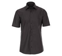 Businesshemd VENTI "VENTI Businesshemd Kurzarm uni", Herren, Gr. 41, Normalgrößen, grau (dunkelgrau), 100% Baumwolle, unifarben, schmal, Hemden (68579664-41) dunkelgrau