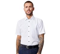Businesshemd VENTI "VENTI Businesshemd Kurzarm uni", Herren, Gr. 41, Normalgrößen, weiß, 100% Baumwolle, unifarben, schmal, Hemden (88002965-41) weiß
