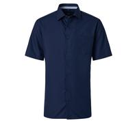 Businesshemd VENTI "VENTI Businesshemd Kurzarm uni", Herren, Gr. 45, Normalgrößen, dunkelblau, 100% Baumwolle, unifarben, comfort fit, Hemden (43526843-45) dunkelblau