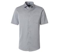 Businesshemd VENTI "VENTI Businesshemd Kurzarm uni", Herren, Gr. 49, Normalgrößen, grau, 100% Baumwolle, unifarben, comfort fit, Hemden (24184313-49) grau