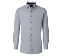 Businesshemd VENTI "VENTI Businesshemd Langarm Print", Herren, Gr. 41, Normalgrößen, grau, 100% Baumwolle, bedruckt, comfort fit, Hemden (25234418-41) grau