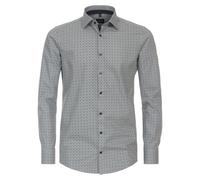 Venti Businesshemd Print Modern Fit Olive 41