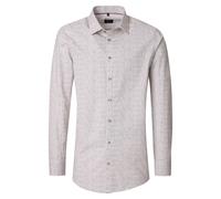 Businesshemd VENTI "VENTI Businesshemd Langarm Print", Herren, Gr. 43, Normalgrößen, beige, 100% Baumwolle, bedruckt, schmal, Hemden (23829618-43) beige