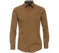 Venti Hemd Modern Fit Herren Einfarbig Braun