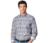 Businesshemd VENTI "VENTI Businesshemd Print", Herren, Gr. 38, Normalgrößen, blau, 100% Baumwolle, bedruckt, schmal, Hemden (79439005-38) blau