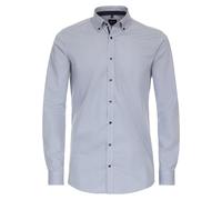 Businesshemd VENTI "VENTI Businesshemd Print", Herren, Gr. 38, Normalgrößen, blau (mittelblau), 97% Baumwolle, 3% Elasthan, bedruckt, sehr figurbetont, Hemden (24199553-38) mittelblau