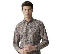 Businesshemd VENTI "VENTI Businesshemd Print", Herren, Gr. 38, Normalgrößen, braun, 100% Baumwolle, bedruckt, schmal, Hemden (24044807-38) braun