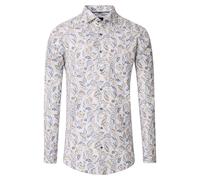 Businesshemd VENTI "VENTI Businesshemd Print", Herren, Gr. 39, Normalgrößen, beige (champagner), 100% Baumwolle, bedruckt, schmal, Hemden (42243642-39) champagner