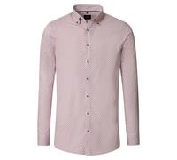 Businesshemd VENTI "VENTI Businesshemd Print", Herren, Gr. 39, Normalgrößen, rot, 97% Baumwolle, 3% Elasthan, bedruckt, sehr figurbetont, Hemden (54586755-39) rot