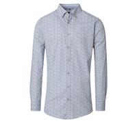 Businesshemd VENTI "VENTI Businesshemd Print", Herren, Gr. 40, Normalgrößen, blau, 100% Baumwolle, bedruckt, schmal, Hemden (29421002-40) blau