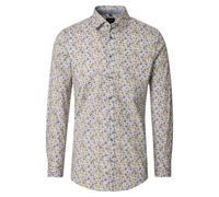 Businesshemd VENTI "VENTI Businesshemd Print", Herren, Gr. 40, Normalgrößen, hellbraun, 97% Baumwolle, 3% Elasthan, bedruckt, sehr figurbetont, Hemden (57499213-40) hellbraun