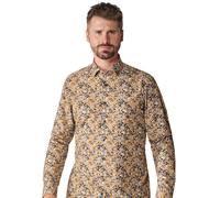 Businesshemd VENTI "VENTI Businesshemd Print", Herren, Gr. 40, Normalgrößen, orange (hellorange), 100% Baumwolle, bedruckt, schmal, Hemden (30498718-40) hellorange