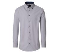Businesshemd VENTI "VENTI Businesshemd Print", Herren, Gr. 41, Normalgrößen, blau, 100% Baumwolle, bedruckt, comfort fit, Hemden (33144460-41) blau