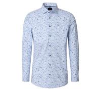 Businesshemd VENTI "VENTI Businesshemd Print", Herren, Gr. 41, Normalgrößen, blau, 97% Baumwolle, 3% Elasthan, bedruckt, sehr figurbetont, Hemden (25944102-41) blau