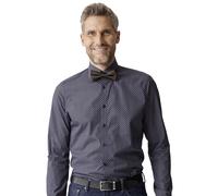 Venti Modern Fit Hemd blau, Bedruckt