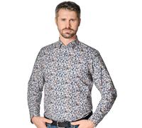 Businesshemd VENTI "VENTI Businesshemd Print", Herren, Gr. 42, Normalgrößen, blau, 100% Baumwolle, bedruckt, schmal, Hemden (28788328-42) blau