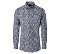 Businesshemd VENTI "VENTI Businesshemd Print", Herren, Gr. 42, Normalgrößen, blau, 100% Baumwolle, bedruckt, schmal, Hemden (87135354-42) blau