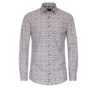 Venti Modern Fit Hemd braun, Print