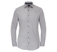 Businesshemd VENTI "VENTI Businesshemd Print", Herren, Gr. 42, Normalgrößen, braun, 97% Baumwolle, 3% Elasthan, bedruckt, sehr figurbetont, Hemden (16787836-42) braun