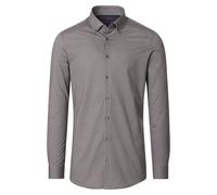 Businesshemd VENTI "VENTI Businesshemd Print", Herren, Gr. 42, Normalgrößen, dunkelorange, 100% Baumwolle, bedruckt, sehr figurbetont, Hemden (92482360-42) dunkelorange