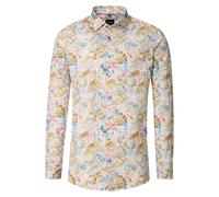 Businesshemd VENTI "VENTI Businesshemd Print", Herren, Gr. 42, Normalgrößen, orange, 100% Baumwolle, bedruckt, schmal, Hemden (34565116-42) orange