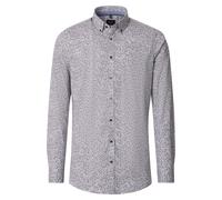 Venti Body Fit Hemd anthrazit, Bedruckt