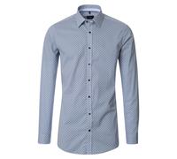 Businesshemd VENTI "VENTI Businesshemd Print", Herren, Gr. 43, Normalgrößen, blau (hellblau), 97% Baumwolle, 3% Elasthan, bedruckt, sehr figurbetont, Hemden (31992929-43) hellblau