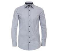 Venti Body Fit Hemd blau, Gemustert