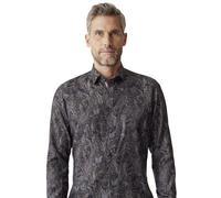 Venti Businesshemd Print Modern Fit Dunkelgrau 43