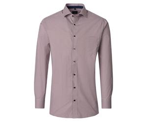 Businesshemd VENTI "VENTI Businesshemd Print", Herren, Gr. 43, Normalgrößen, rot, 100% Baumwolle, bedruckt, comfort fit, Hemden (42465030-43) rot