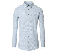 Businesshemd VENTI "VENTI Businesshemd Print", Herren, Gr. 44, Normalgrößen, grün, 97% Baumwolle, 3% Elasthan, bedruckt, sehr figurbetont, Hemden (18569422-44) grün