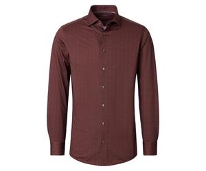 Businesshemd VENTI "VENTI Businesshemd Print", Herren, Gr. 44, Normalgrößen, orange, 100% Baumwolle, bedruckt, schmal, Hemden (27279520-44) orange